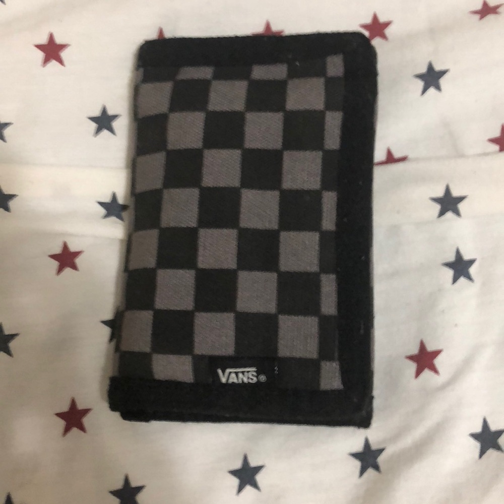 Checkered vans wallet (black and grey)